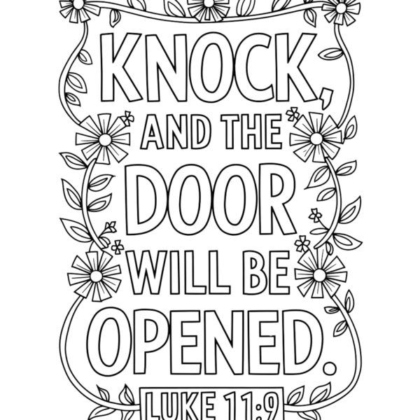Bible Verse Coloring Page