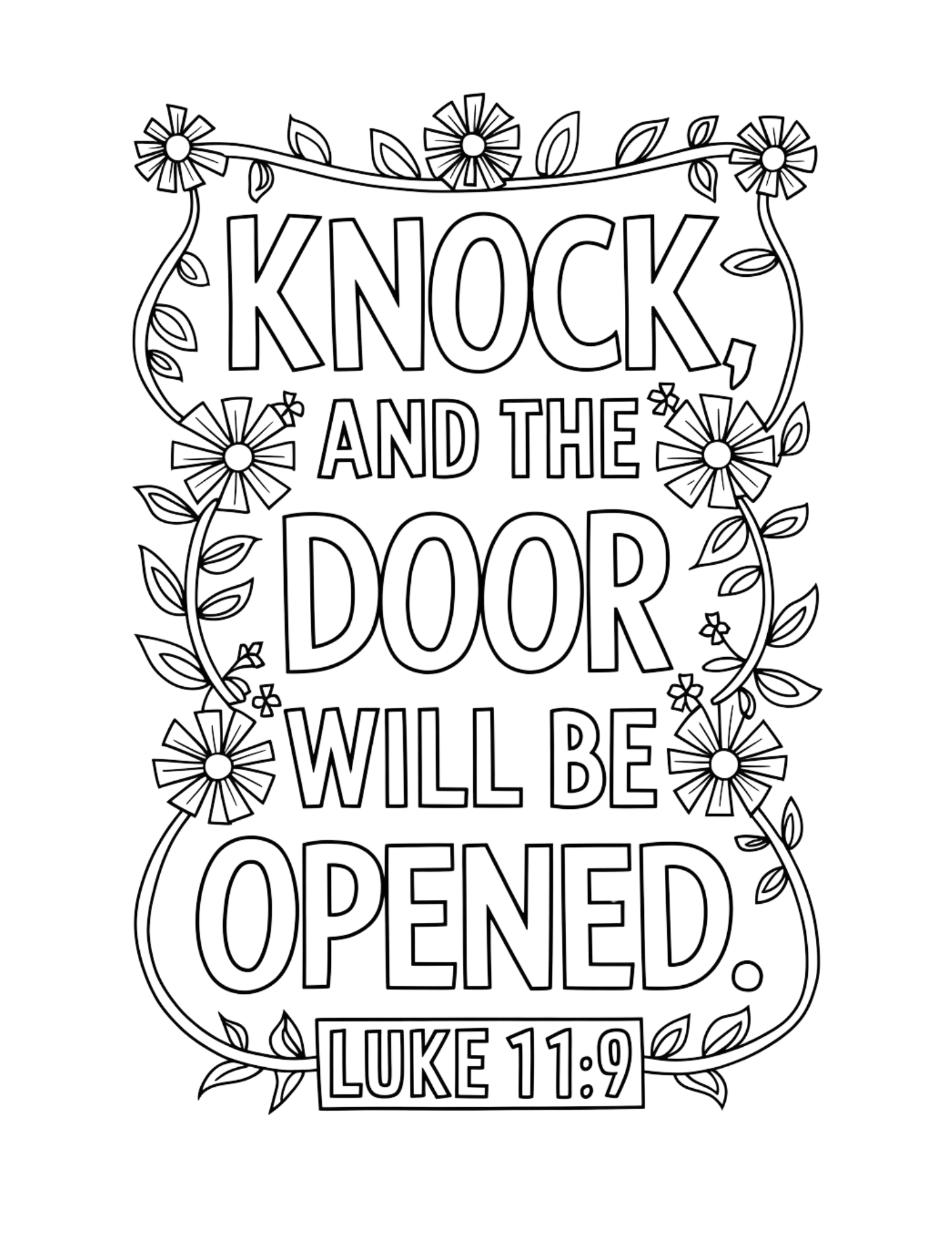 Bible Verse Coloring Page