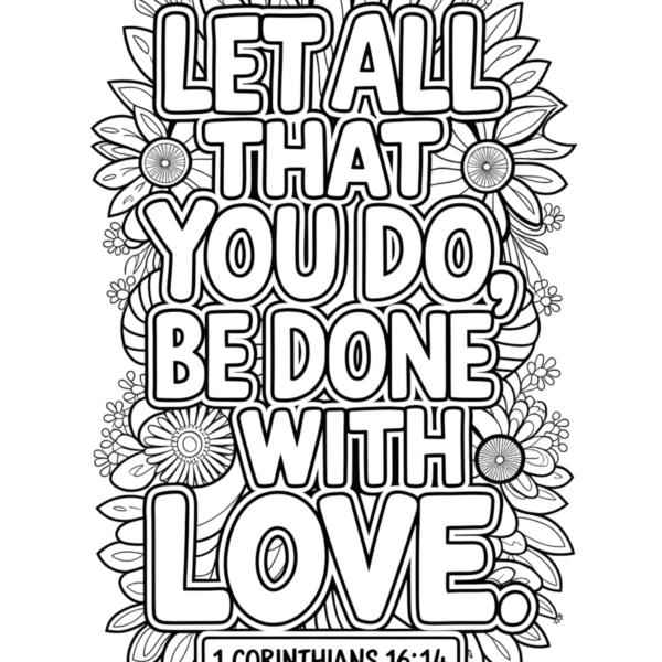 Bible Verse Coloring Page