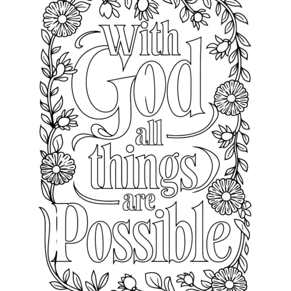 Bible Verse Coloring Page
