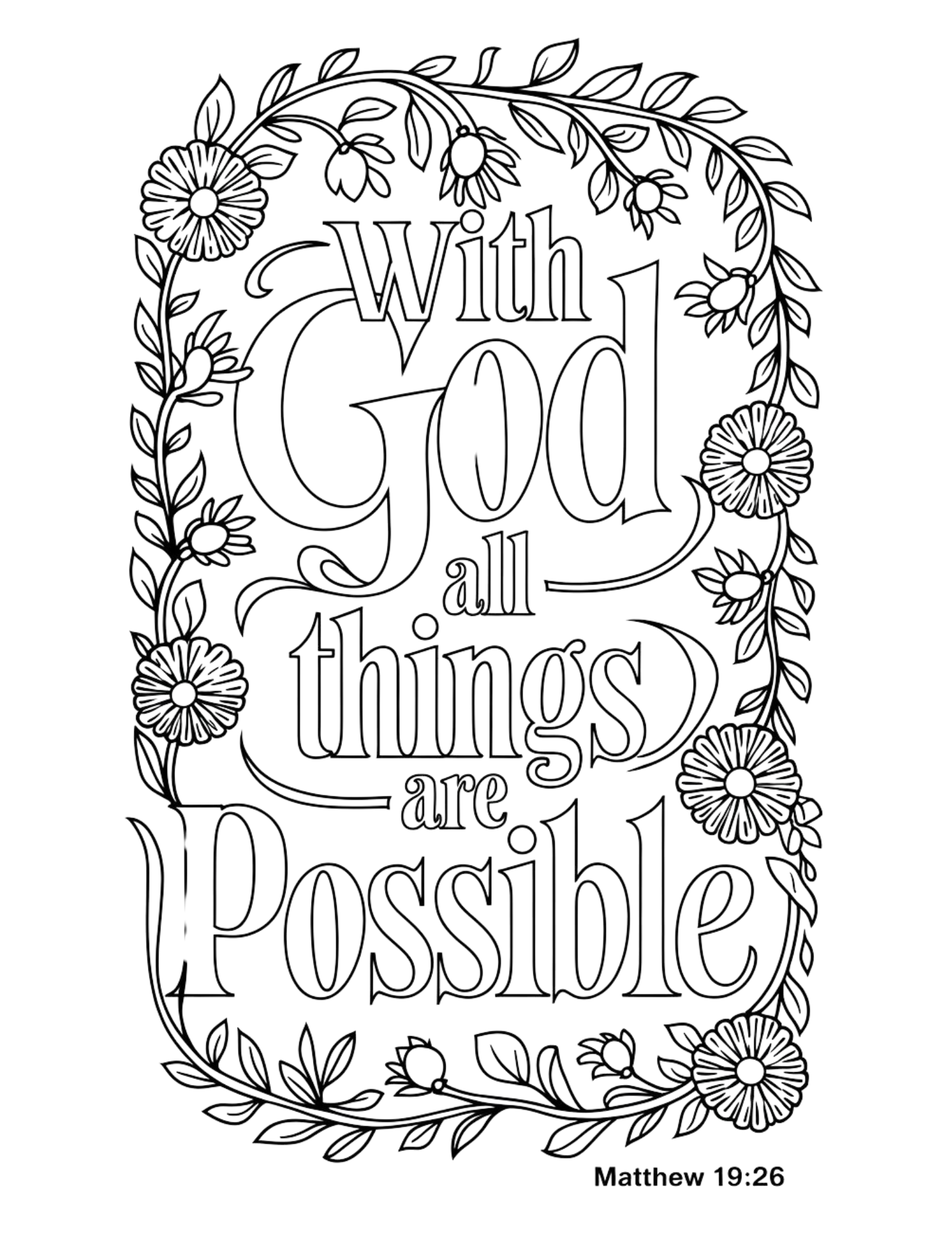 Bible Verse Coloring Page