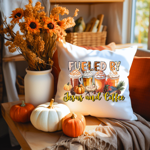 Fueled By Jesus And Coffee Pillow
