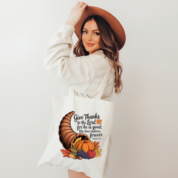 Give Thanks To The Lord Tote Bag
